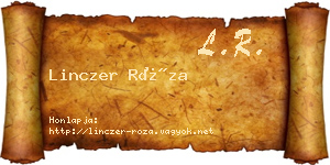 Linczer Róza névjegykártya